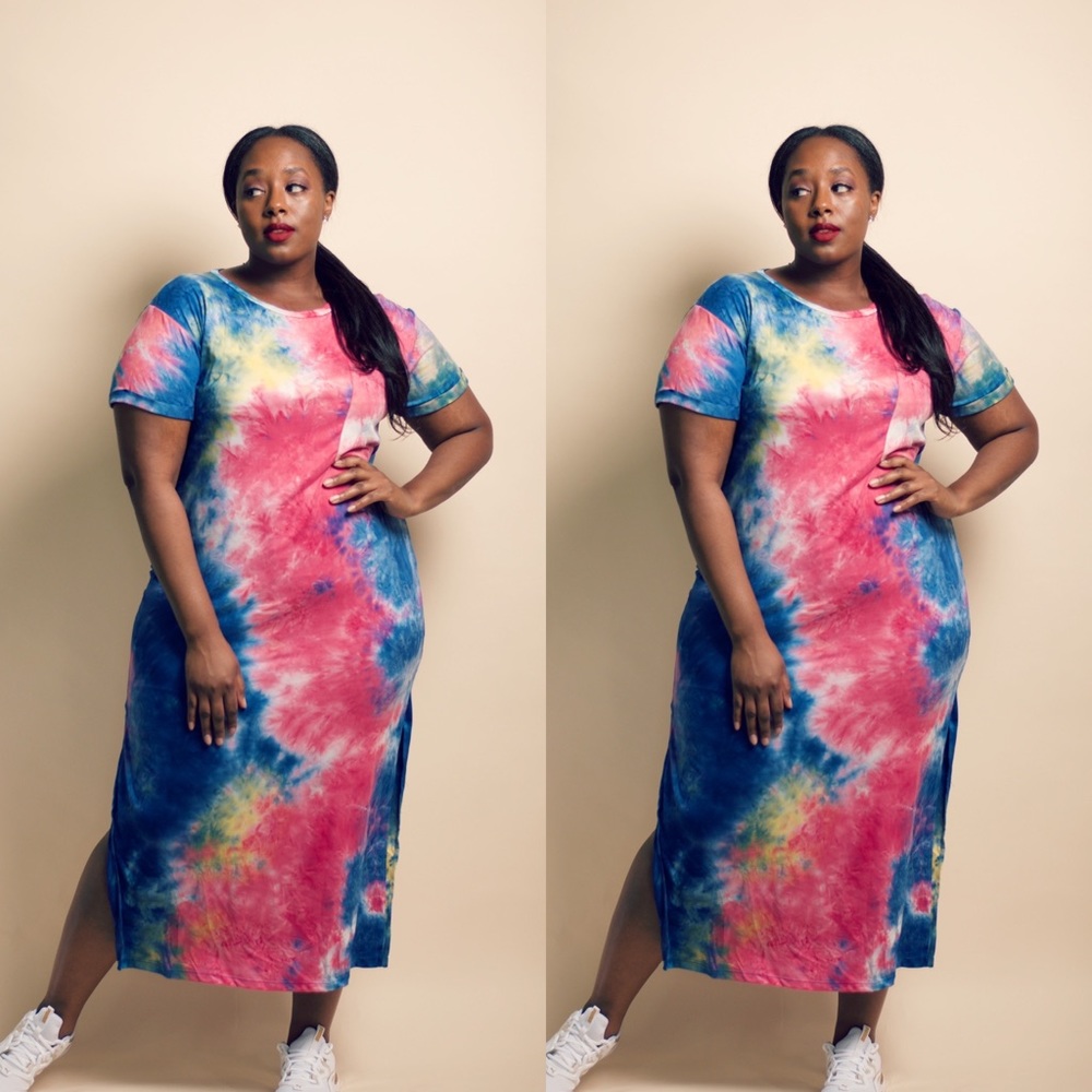 Blue Tie Dye Dress